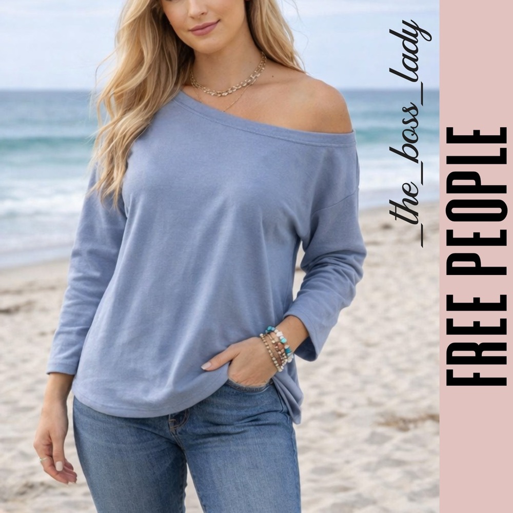 Free People pullover top cotton long sleeve shirt